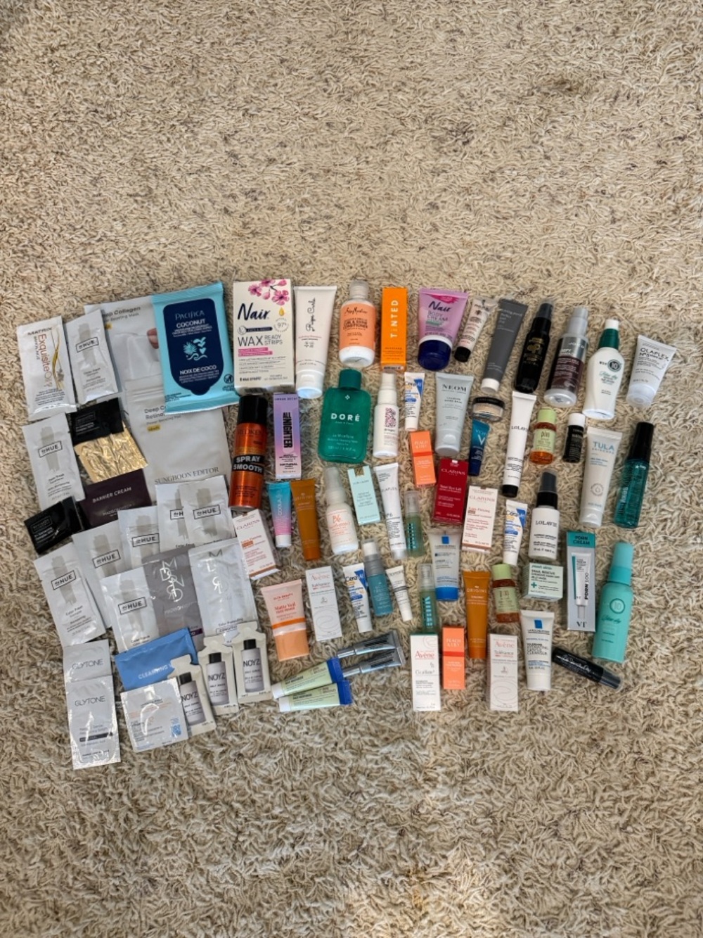 Assorted 82 Piece Beauty Sample Lot - Hair, Makeup, and Skincare